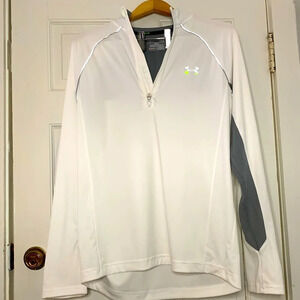 Men’s Under Armour white half zip sweatshirt